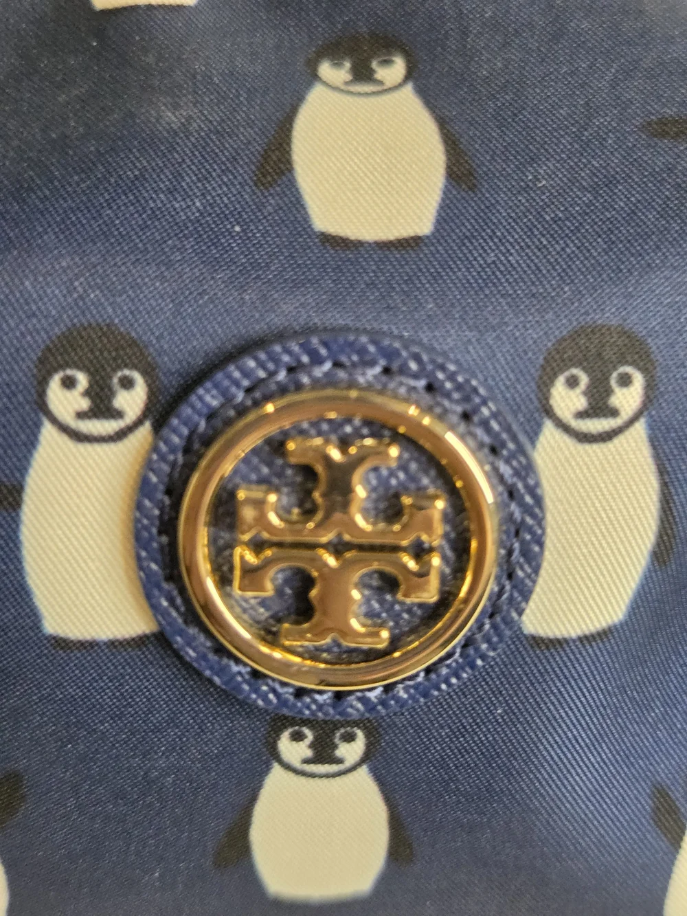 Tory Burch Navy Penguin Cosmetic Pouch